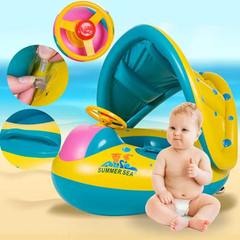 Summer Baby Kid Swimming Ring Inflatable Swim Float Water Fun Pool Toys