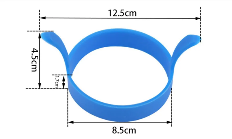  Кухонная силиконовая плита для жарки яиц круглой формы с двумя ушками