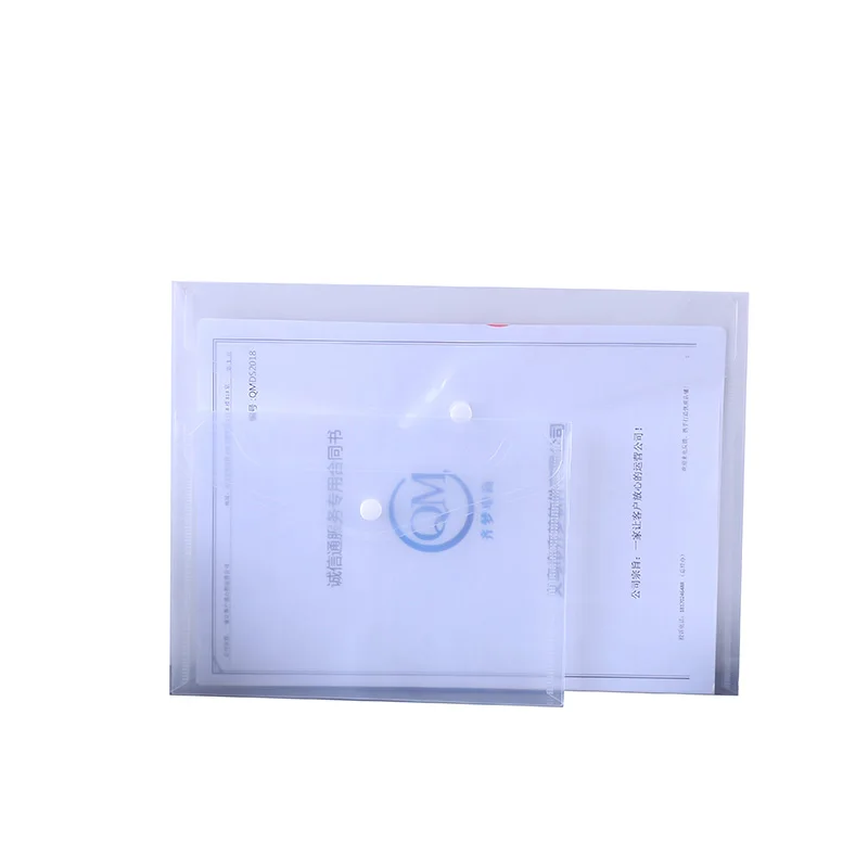 A5 A4 FC Clear Plastic PP File Envelop My Clear Bag