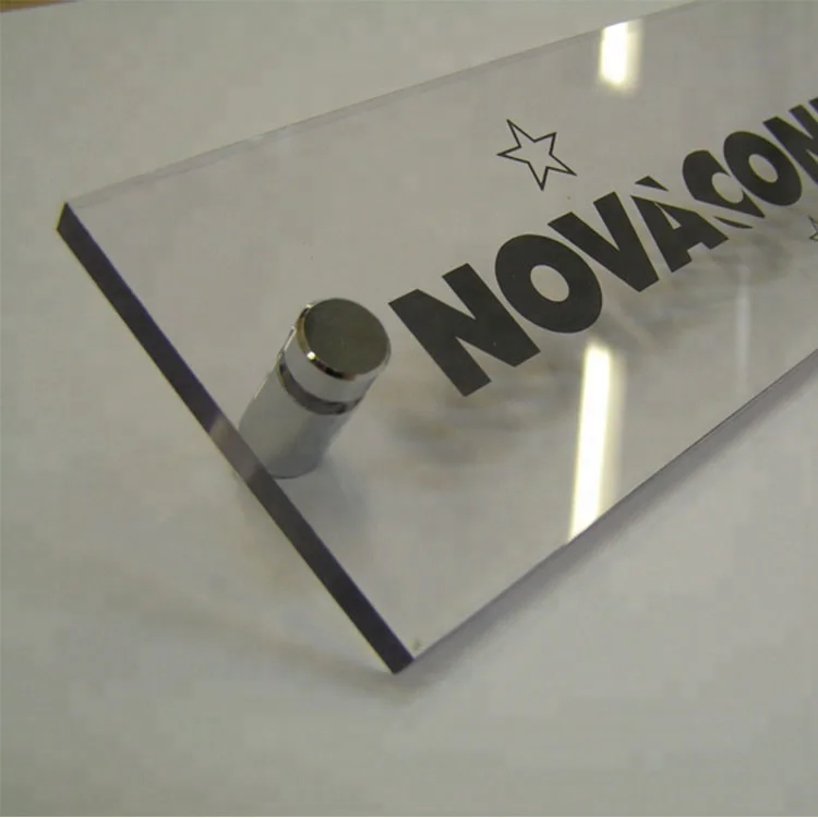 Стеклянная стена художественный логотип дисплей Акриловая вывеска доска печать