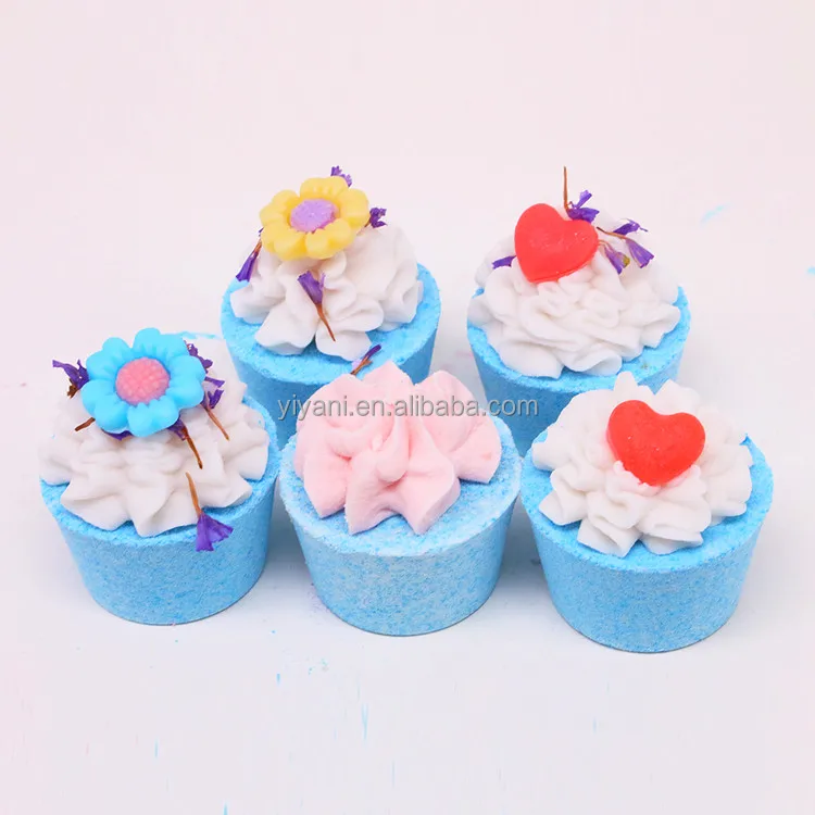 2020 most popular factory wholesale cup cake bath bombs, colorful funny bath fizzer