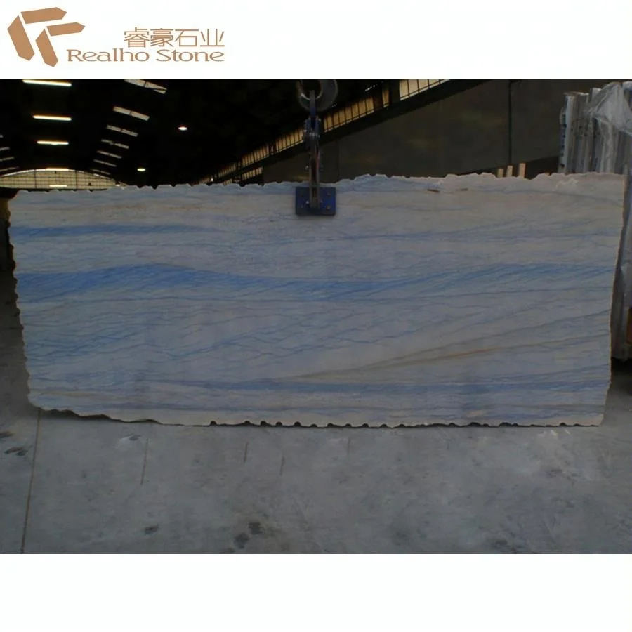 
Brazil Luxury light blue stone precious azul macaubas marble slabs price 
