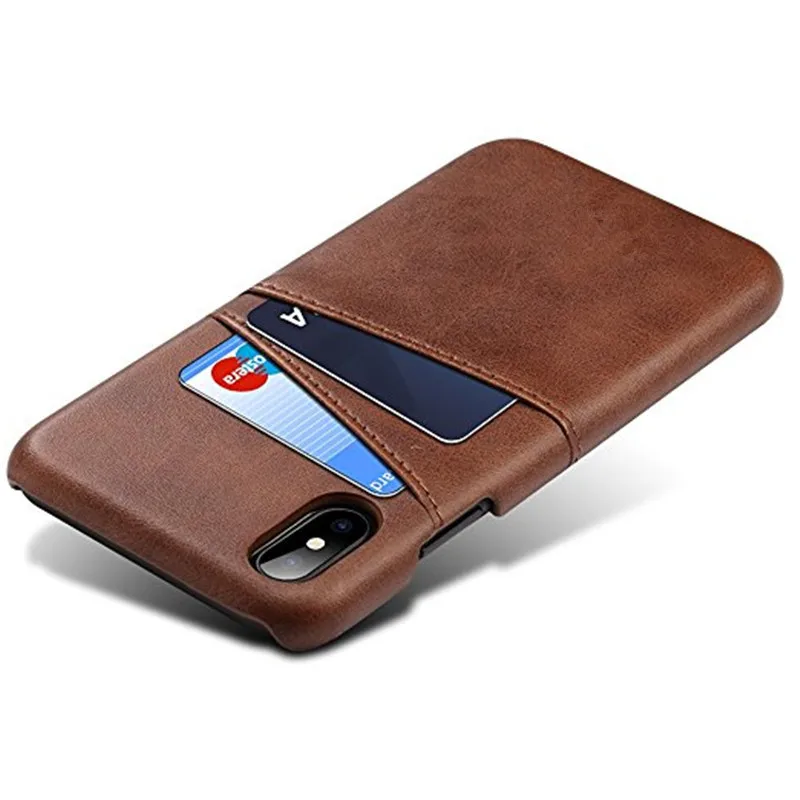 Wallet Phone Case, Slim PU Leather Back Case Cover With Credit Card Holder for iphone X