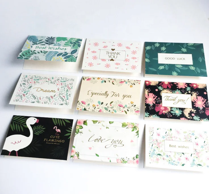  Custom design holiday greeting cards folding paper thank