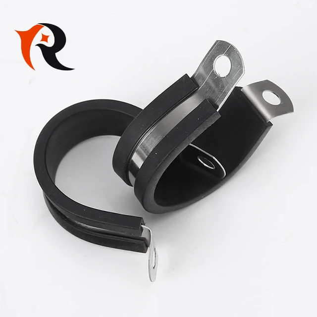 Резиновый черный пластиковый P-образный зажим