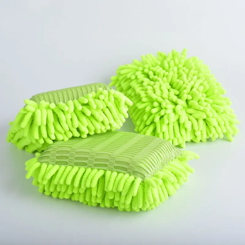 Wholesale Chenille Microfiber sponge pad magic cleaning sponge for Car