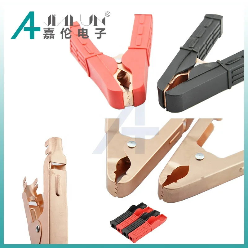 JIALUN Insulators Installed Alligator Clip For Test Large Cooper Battery Clamp Clips
