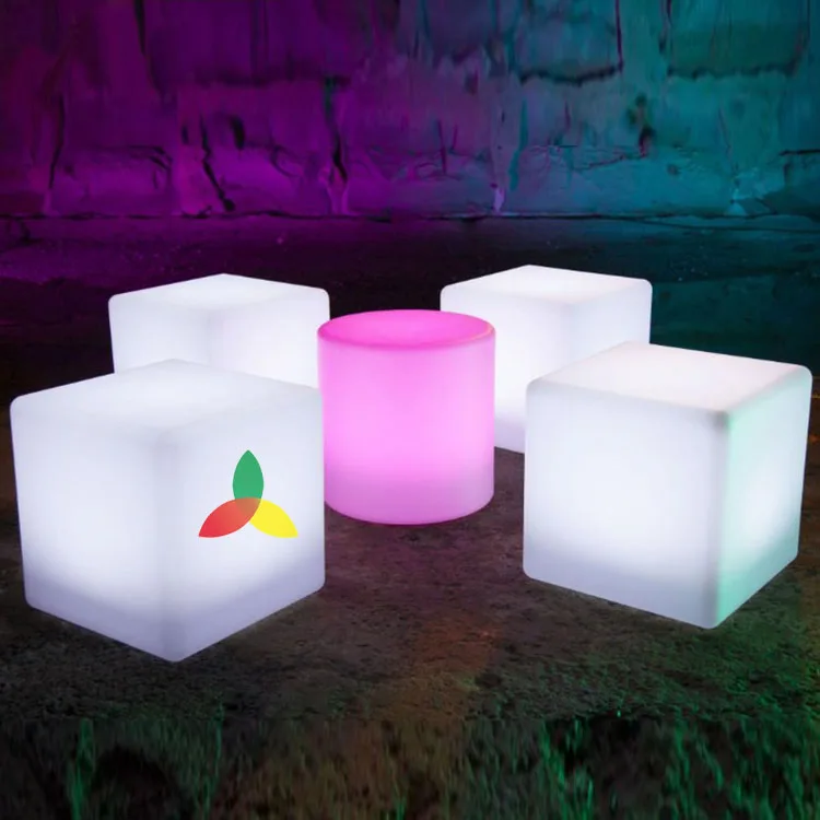 Illuminate Bar Cube Led Furniture Led Plastic Furniture Modern Plastic Cube