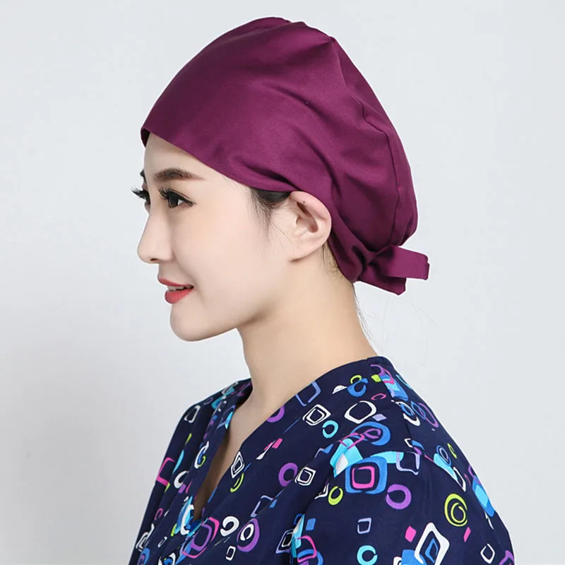 Scrub Hat Bouffant Scrub Cap One Size solid Color