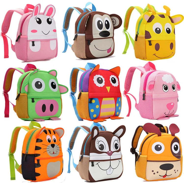 Character School Mini Bag Neoprene Kids Favor Cartoon Backpack Daily School Life 21x26x8cm RCHW133 0.18kg 10 Pcs CN;JIA Unisex