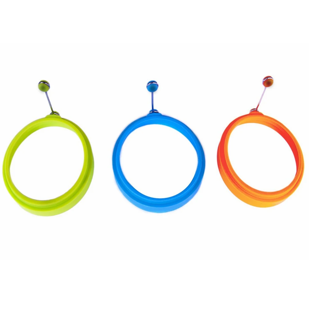 Премиум антипригарное круглое Силиконовое кольцо для яиц пищевого класса, форма для блинчиков, кольцо для яиц и блинов