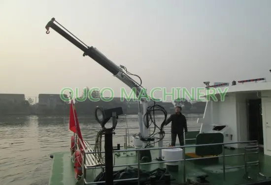 OUCO 0.38T3.5M Yacht Boat Deck Crane Hydraulic Telescopic Boom Crane