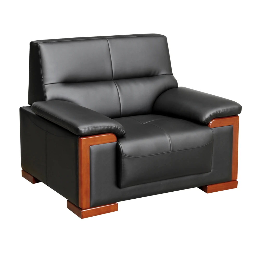 Modern office 3 seater leather sofa