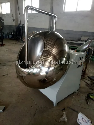 Automatic powder sugar shocolate peanut coating machine/Snack Food Mixing pan drum coater HJ-CM029