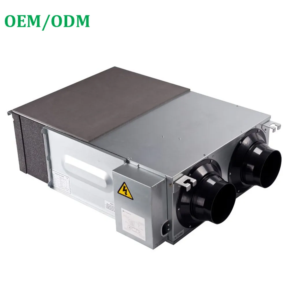 Ceiling type air recuperator air exchanger heat recovery ventilation system