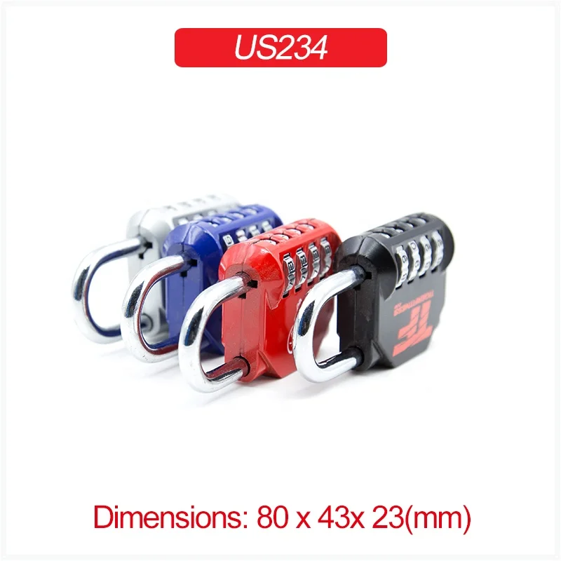 Hot selling big size Travel security suitcase 4 Digit password Luggage combination lock padlock code