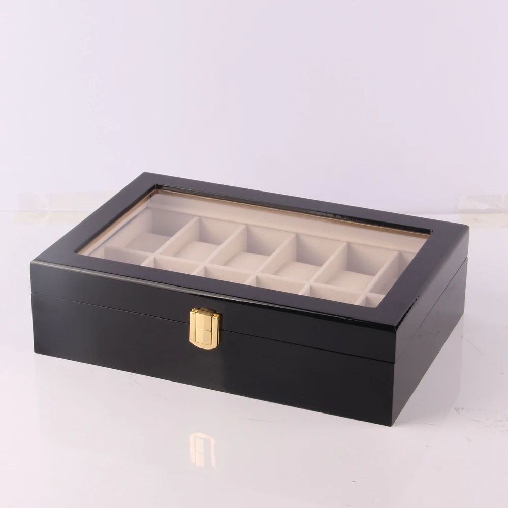 
High Quality Handcrafted Luxury Watch Box High Quality Black Watch Box 