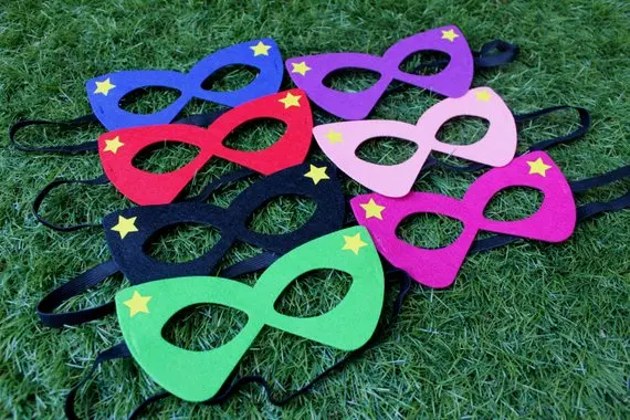 New design halloween christmas super hero party felt superhero felt mask