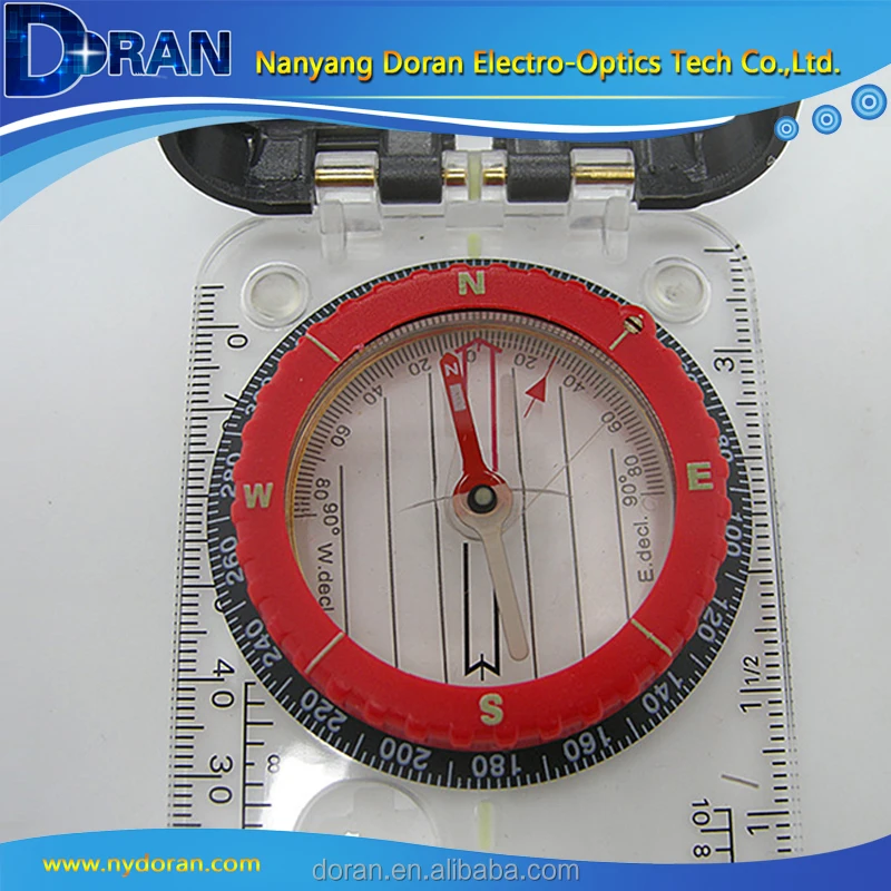 Outdoor Folded Hiking Compass With Protector Map Measure Compass