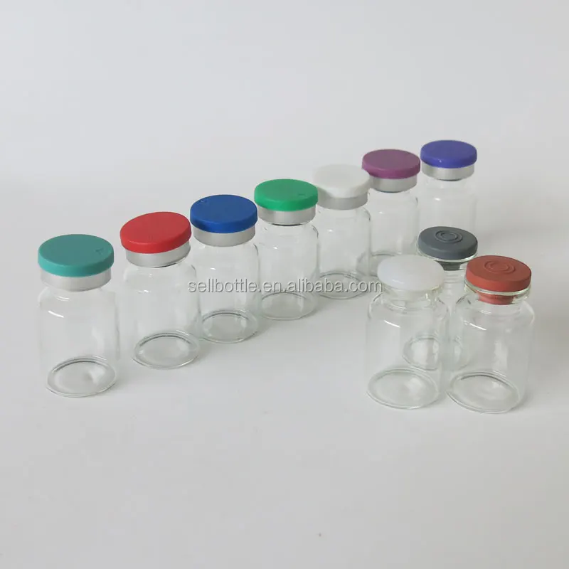 Wholesale 10ml clear small glass vial ,10cc glass bottle with different flip off cap for medicine vaccine