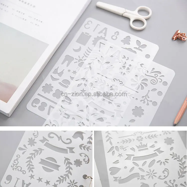Children Mylar DIY Plastic Numbers Letters Drawing Stencils/template for Scrapbook