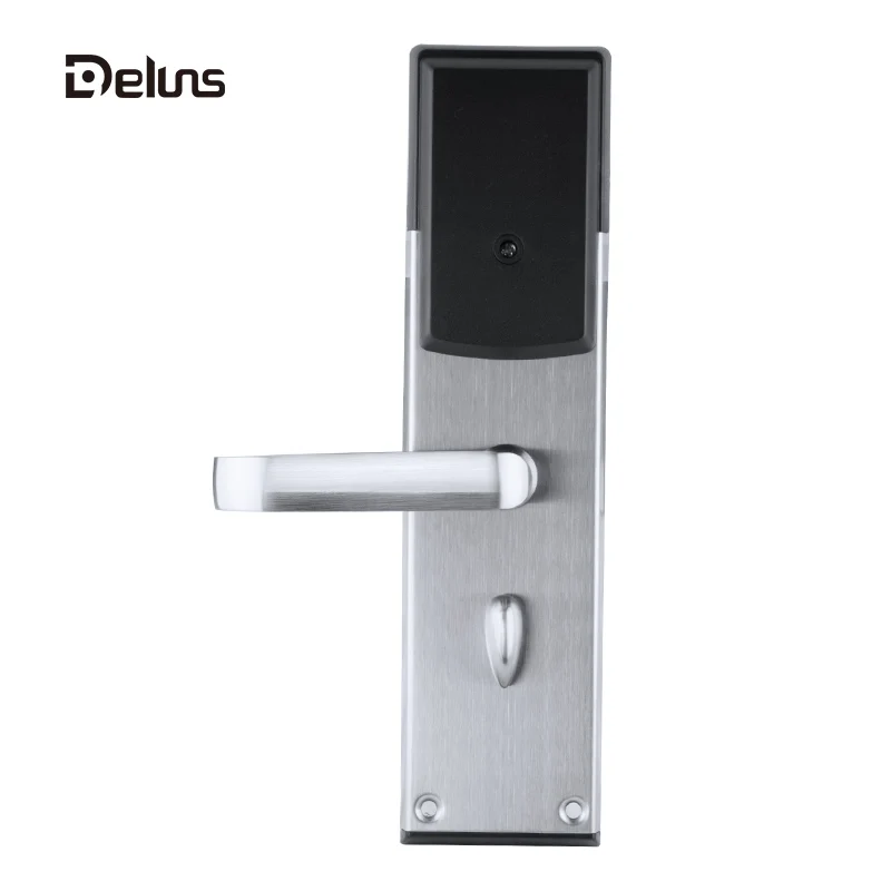 
Deluns smart electronic rfid card online hotel lock management used M1 system security digital locks factory 
