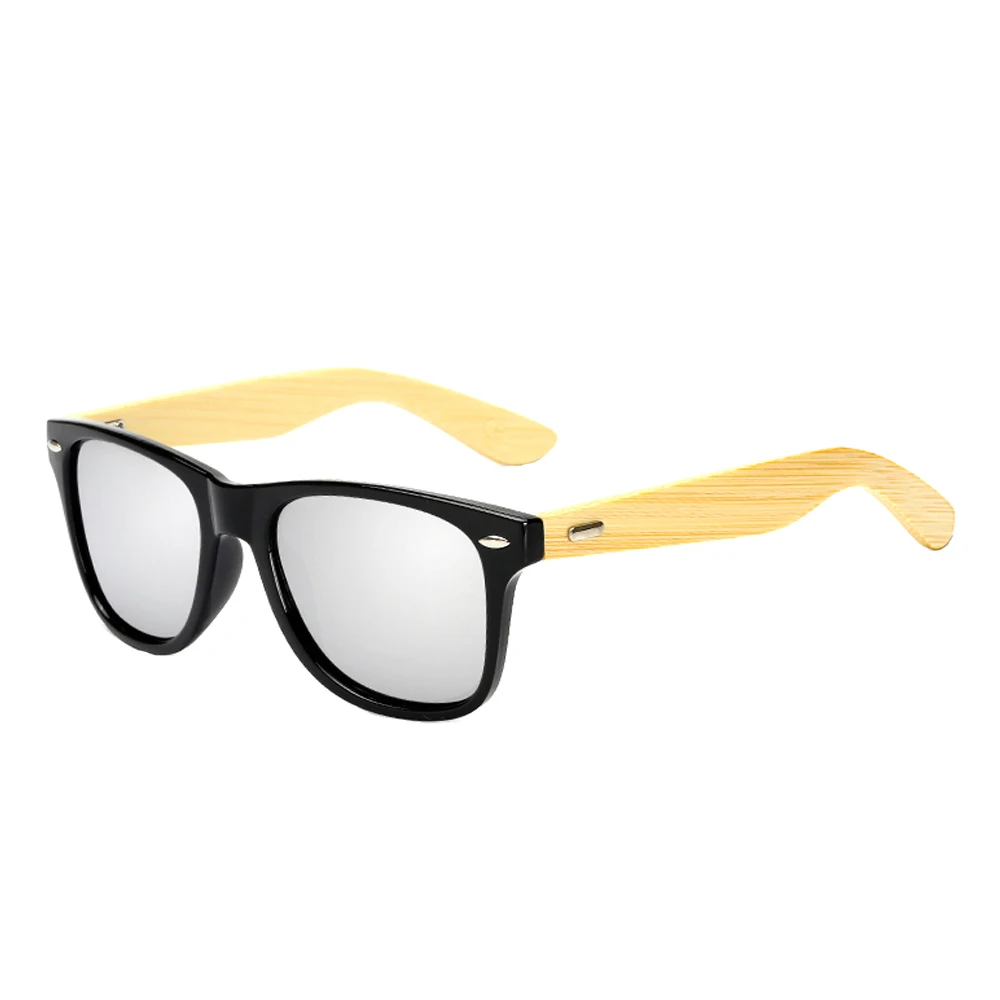 Fashion and hot sale custom bamboo sunglasses with black lens for men and women