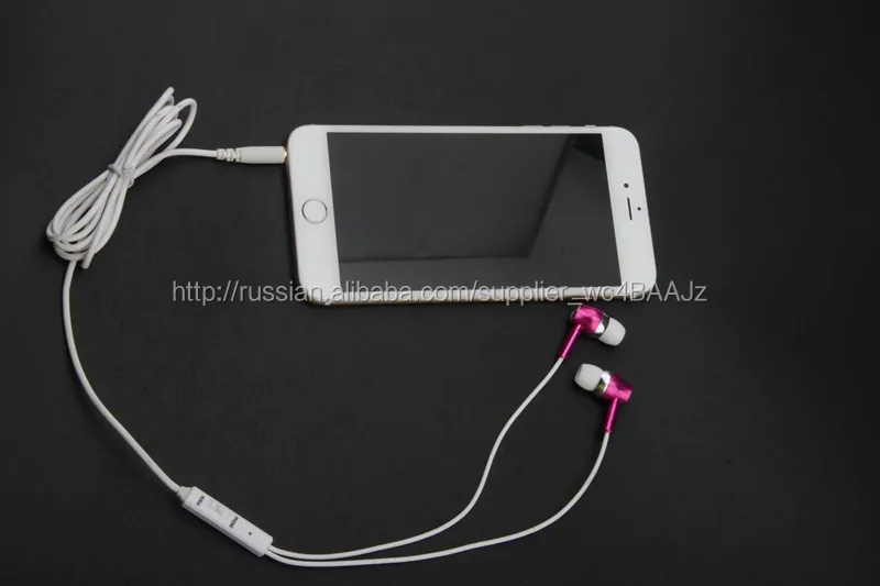 2015 продвижение OEM дизайн металлическая трубка наушники с микрофоном