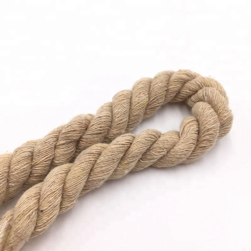 Wholesale colored thick 3-strand twist cotton rope 15mm