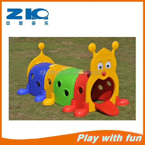 Indoor Kids Animal Plastic Play Tunnel Slide For Sale