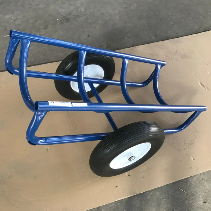 Heavy Duty Mover oil drum Trolley storage with big pneumatic wheels frame steel cylinder cart 500kg