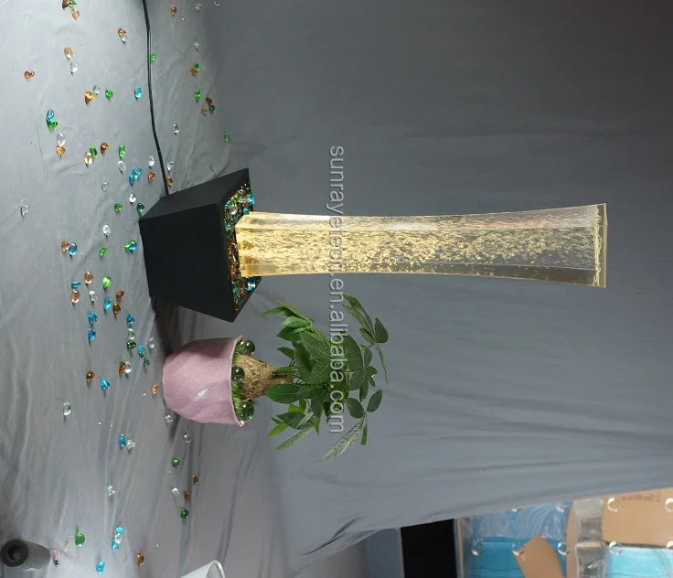 
28*28*105cm LED water bubble square column deco for home office hotel restaurant holiday show 