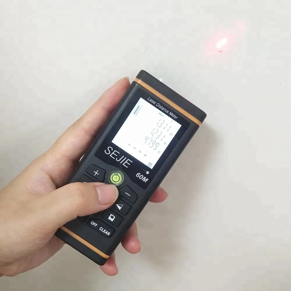 
100M Laser Distance Meter Measuring Device Laser Tape Measure Rangefinder Pythagorean Mode/Measure Area Volume Capacity 