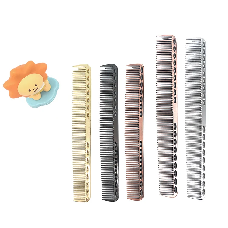 Professional China Suppliers Barber Salon Space Aluminum Hair Comb Metal Cutting Hairdressing Combs