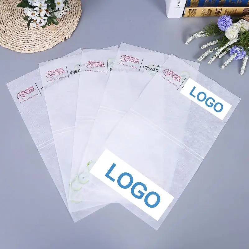 Custom universal disposable non woven airline taxi train car bus seat advertising headrest cover