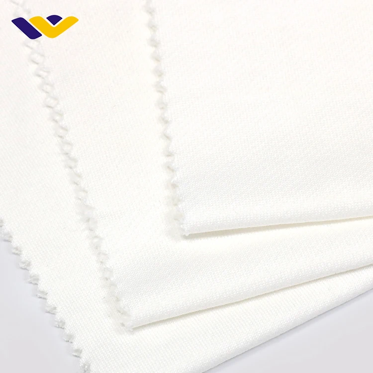 White plain super fine high grade elastane knitting pure cotton fabric french terry sports clothing fabric