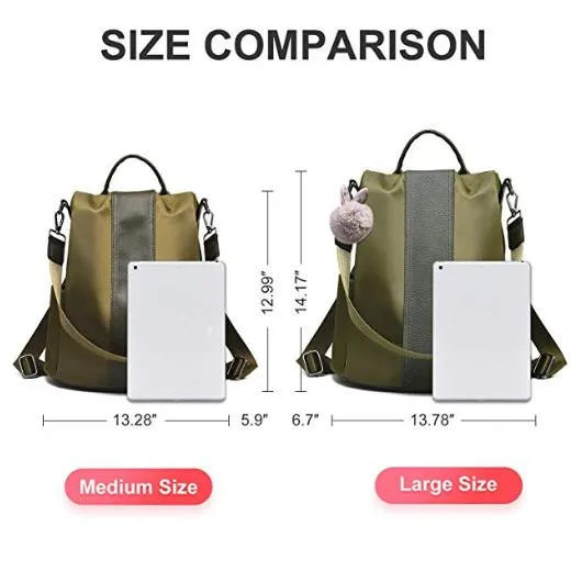 
Women Backpack Purse Waterproof Nylon Schoolbags Anti-theft Rucksack Shoulder Bags 