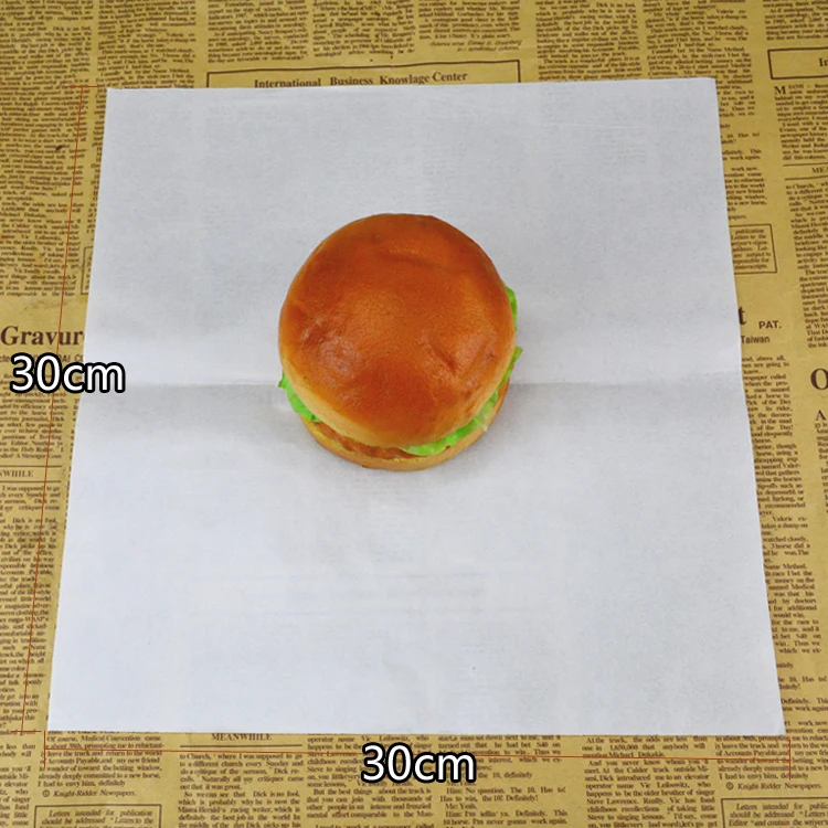 
Greaseproof Printed Food Wrapping Wax Paper Sheet 