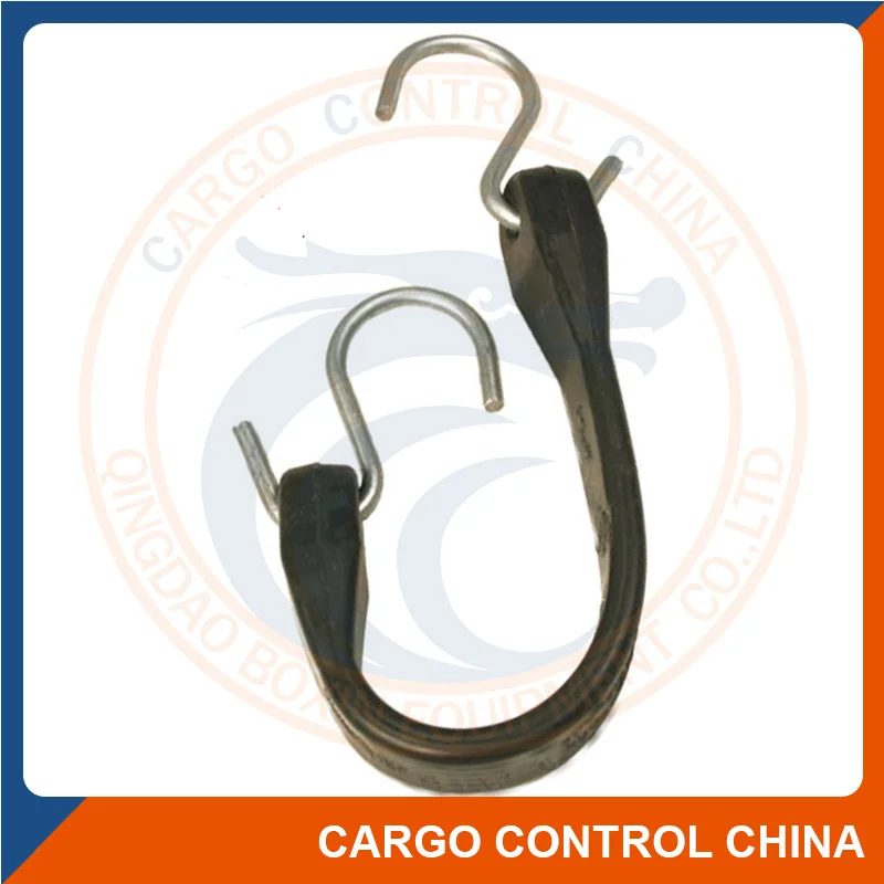 Black EPDM Or Natural Tarp Rubber Strap With Hooks
