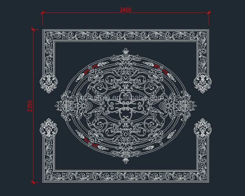 high quality square water jet marble medallion