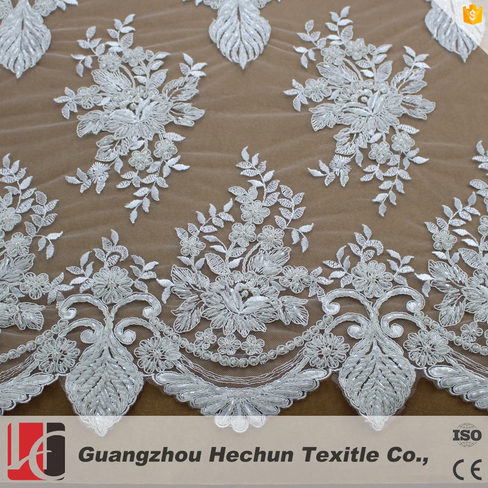 HC-0600 Hechun распродажа, черная вышитая Проводная кружевная ткань