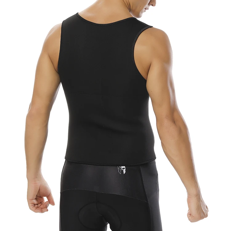Men Waist Trainer Vest For Weight Loss Hot Neoprene Body Shaper Zipper Sauna Tank Top Workout Shirt