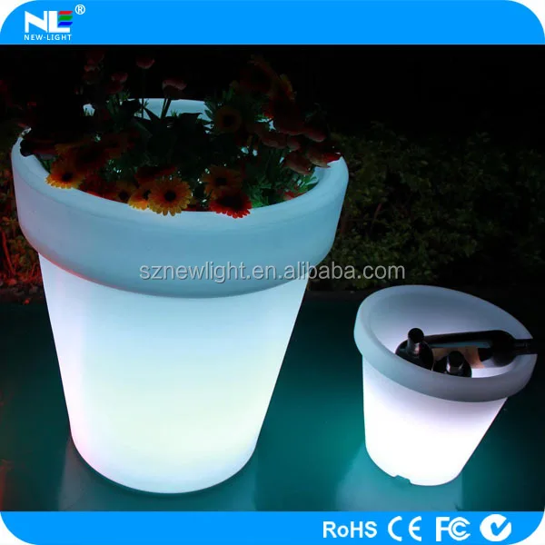 shining and colorful flower vase / LED crystal and shine flower pot planter vase