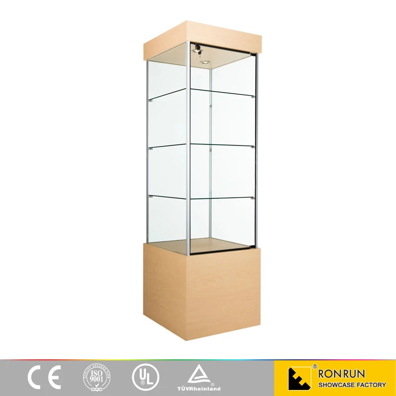 RCD0862 glass jewelry display tower showcase for store design