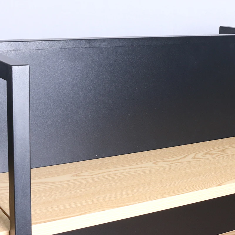 High standard gondola supermarket steel shelf supermarket flat back panel wooden shelves MINISO