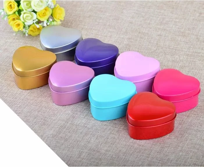 Metal mini heart shape candy tin box, heart tin case
