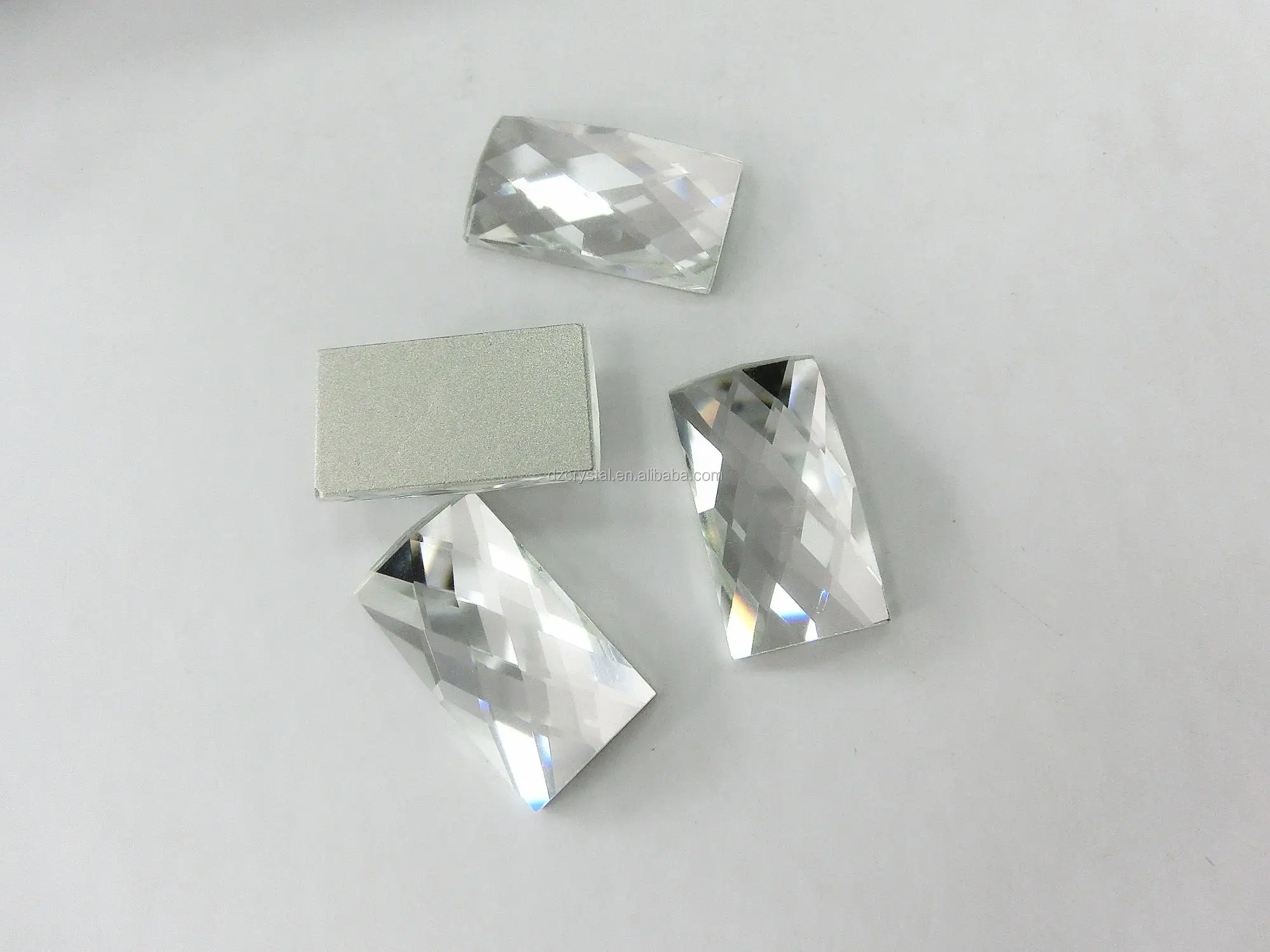 Оптовая продажа, Прямоугольные Стеклянные зеркальные Кристальные бусины с плоской задней поверхностью