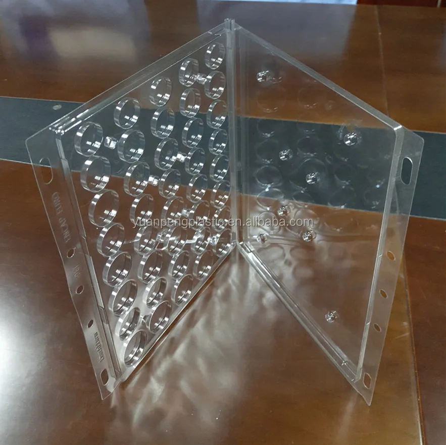 Vacuum formed PET blister clamshell packaging for coins Transparent waterproof clear PET plastic tray for coins with low cost