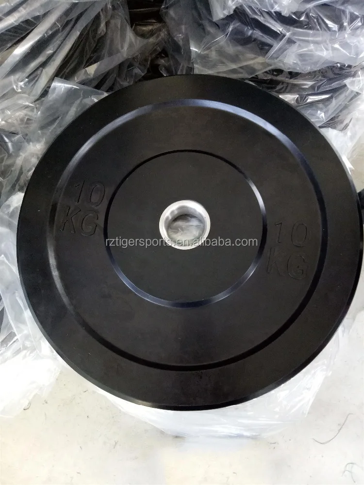 Crossfit rubber barbell weight disc for gym