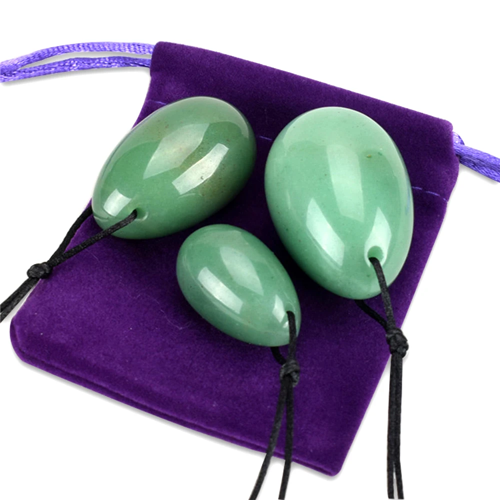 Wholesale Hot sale Certified Natural Green Aventurine Jade Yoni Egg for Kegel exercise